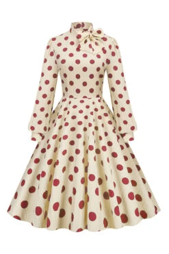 Polka Dot Bowknot Swing Dress 9 Polka Dot Bowknot Swing Dress -Acorpstyle XTY4918 RE 1
