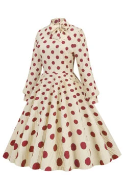Polka Dot Bowknot Swing Dress 10 Polka Dot Bowknot Swing Dress -Acorpstyle XTY4918 RE 2
