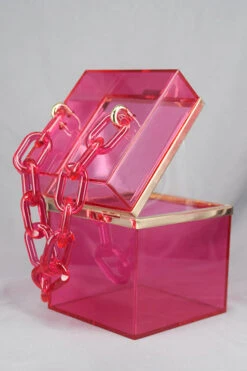 Handle Acrylic Clear Box Bag -Acorpstyle XTY4979 RR 2