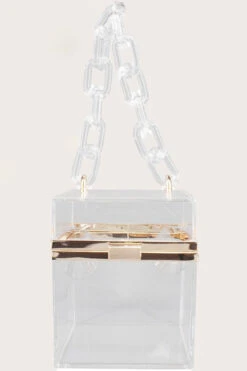 Handle Acrylic Clear Box Bag -Acorpstyle XTY4979 WH 2