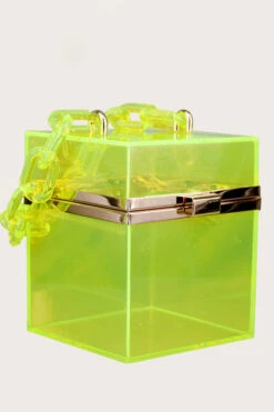 Handle Acrylic Clear Box Bag -Acorpstyle XTY4979 YE 1