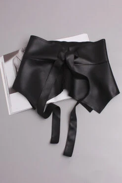 Chic PU Knotted Belt -Acorpstyle XTY5037 BK 1