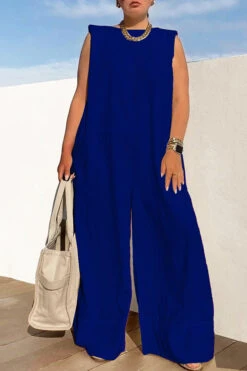 Cozy Sleeveless Wide Leg Jumpsuit -Acorpstyle XTY5172 BL 1