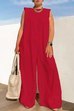 Cozy Sleeveless Wide Leg Jumpsuit -Acorpstyle XTY5172 RE 1
