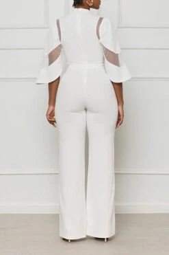 See Right Through Mesh Jumpsuit 5 See Right Through Mesh Jumpsuit -Acorpstyle XTY5792 WH 3