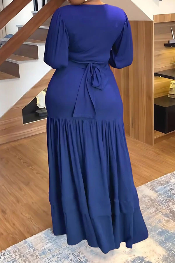 V-Neck Lantern Sleeve Top & Ruffle Hem Skirt Set 7 V-Neck Lantern Sleeve Top & Ruffle Hem Skirt Set - Image 7