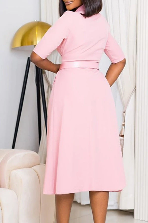 Graceful Button Up Belted Dress 5 Graceful Button Up Belted Dress - Image 5