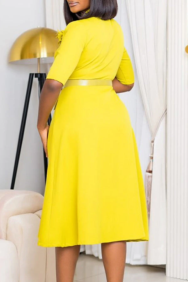 Graceful Button Up Belted Dress 2 Graceful Button Up Belted Dress - Image 2