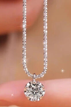 Six Prong Zircon Clavicle Necklace -Acorpstyle XTY6164 WH 4