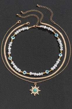 Retro Personality Contrasting Colors Pearl Necklace 7 Retro Personality Contrasting Colors Pearl Necklace -Acorpstyle XTY6292 GO 4