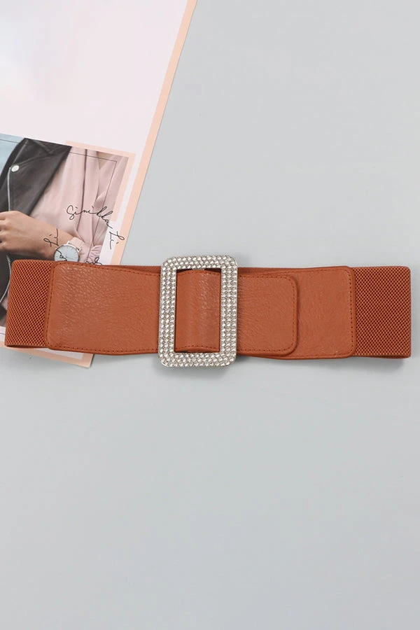 Stylish Artificial PU Rhinestones Square Buckle Belt 3 Stylish Artificial PU Rhinestones Square Buckle Belt - Image 3