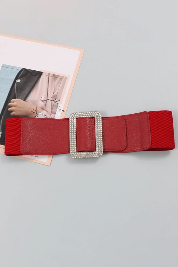 Stylish Artificial PU Rhinestones Square Buckle Belt 2 Stylish Artificial PU Rhinestones Square Buckle Belt - Image 2