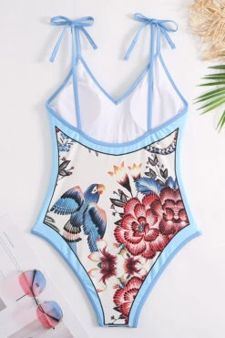 Stylish Slim One-Piece Swimsuit & Cover-Up Skirt Set 22 Stylish Slim One-Piece Swimsuit & Cover-Up Skirt Set -Acorpstyle XTY6582 BL 2