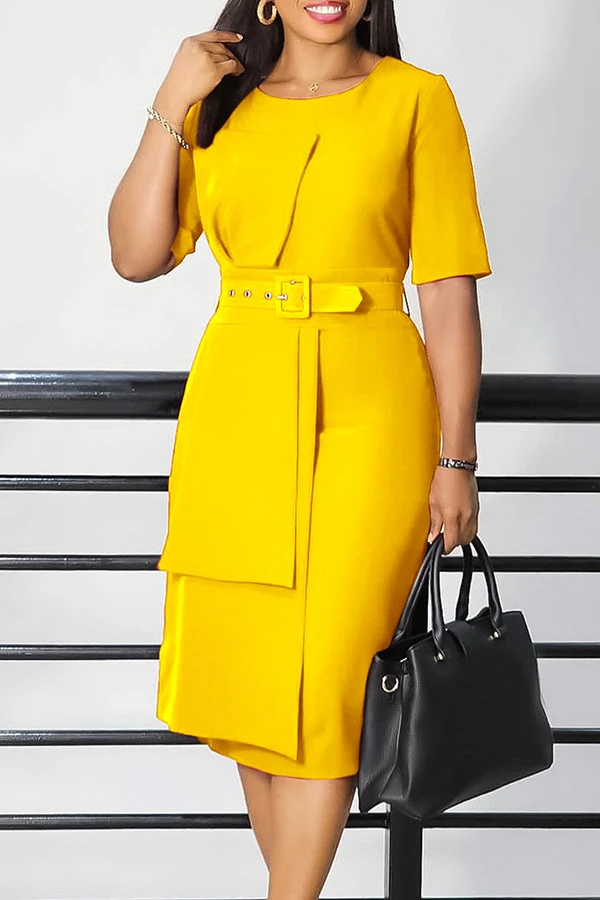 Gorgeous Asymmetrical Hem Midi Dress 2 Gorgeous Asymmetrical Hem Midi Dress - Image 2