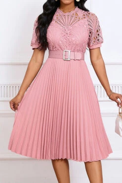 Elegant Lace Pleated A-line Dress 14 Elegant Lace Pleated A-line Dress -Acorpstyle XTY6643 PI 2