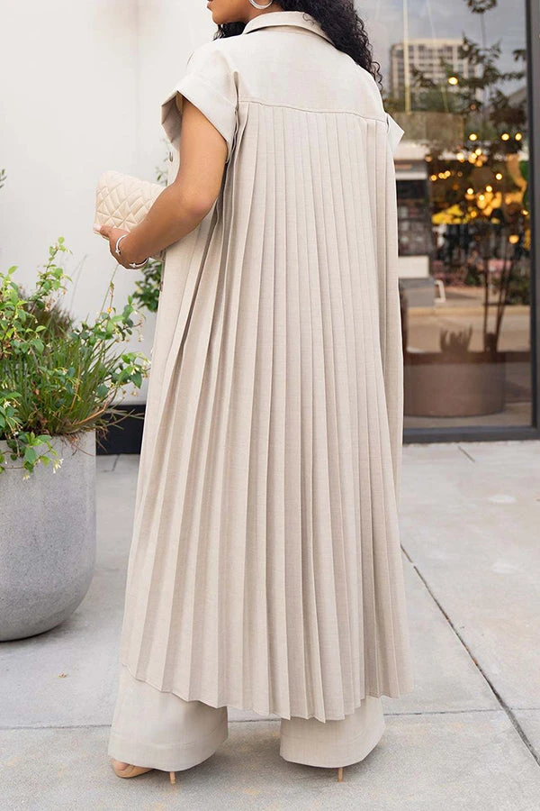 Casual Double Breasted Vest Coat & Pants Set 4 Casual Double Breasted Vest Coat & Pants Set - Image 4