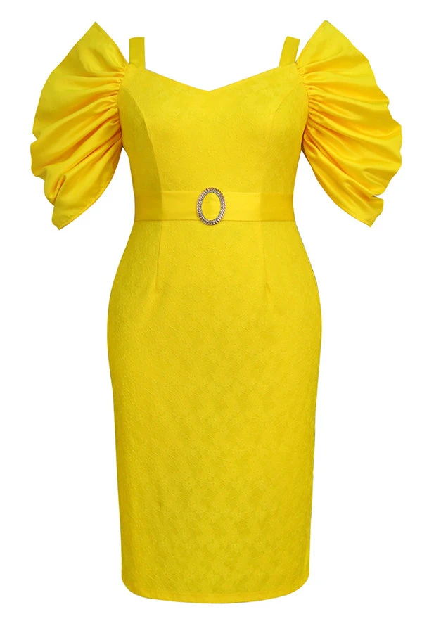 Charming Ruched Sleeve Lace Evening Dress 2 Charming Ruched Sleeve Lace Evening Dress - Image 2