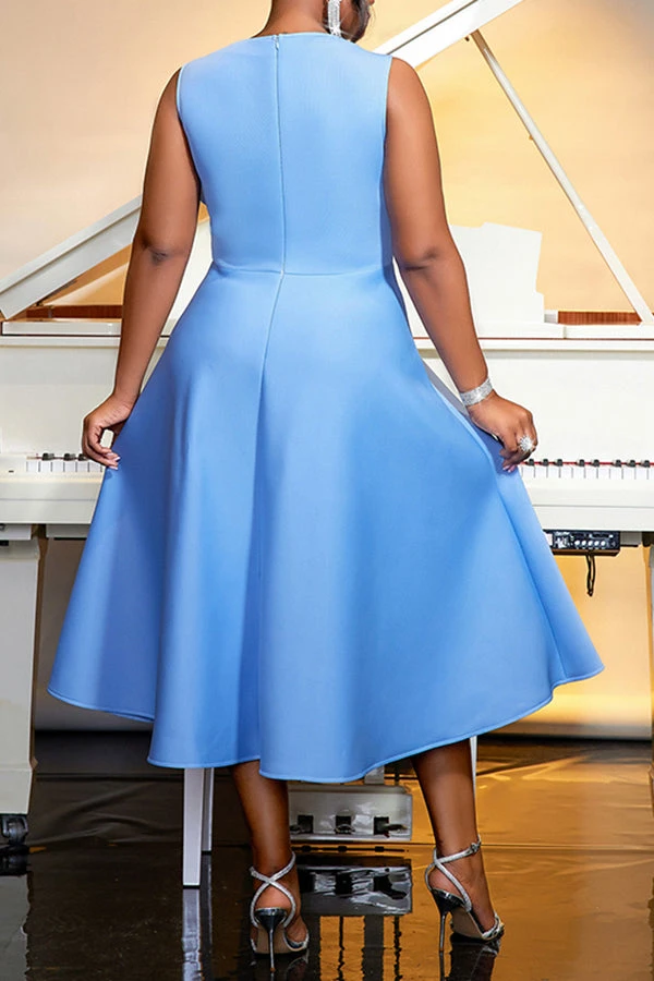 Gorgeous Mesh Panel Rhinestones Party Dress 4 Gorgeous Mesh Panel Rhinestones Party Dress - Image 4