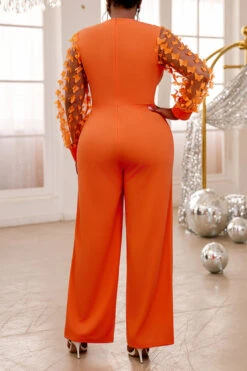 Unique Butterfly Detail Sleeve Jumpsuit 9 Unique Butterfly Detail Sleeve Jumpsuit -Acorpstyle XTY6832 OR 5