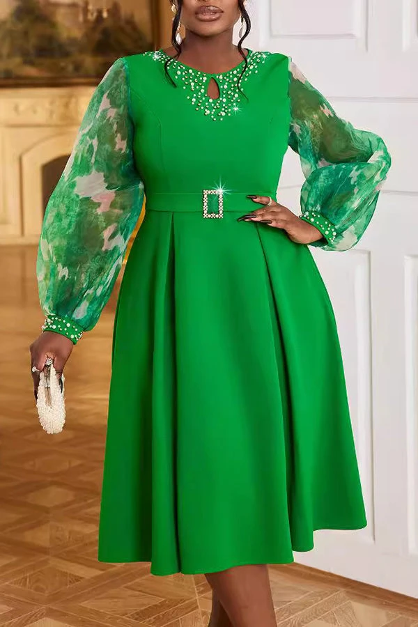 Party Beaded High-Waist A-Line Skirt 1 Party Beaded High-Waist A-Line Skirt