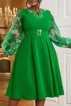 Party Beaded High-Waist A-Line Skirt 7 Party Beaded High-Waist A-Line Skirt -Acorpstyle XTY6869 GR 3