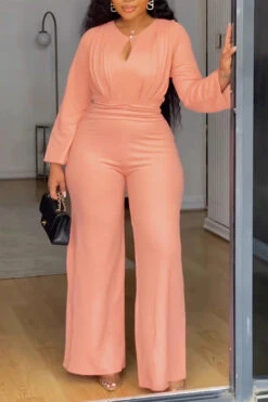 Chic Chest Hollow Straight Jumpsuit*