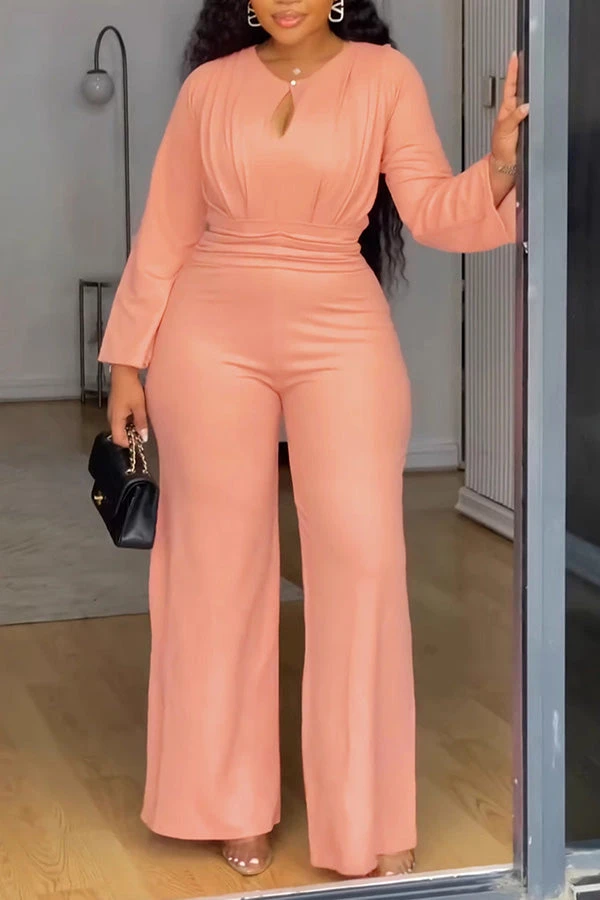 Chic Chest Hollow Straight Jumpsuit* 1 Chic Chest Hollow Straight Jumpsuit*