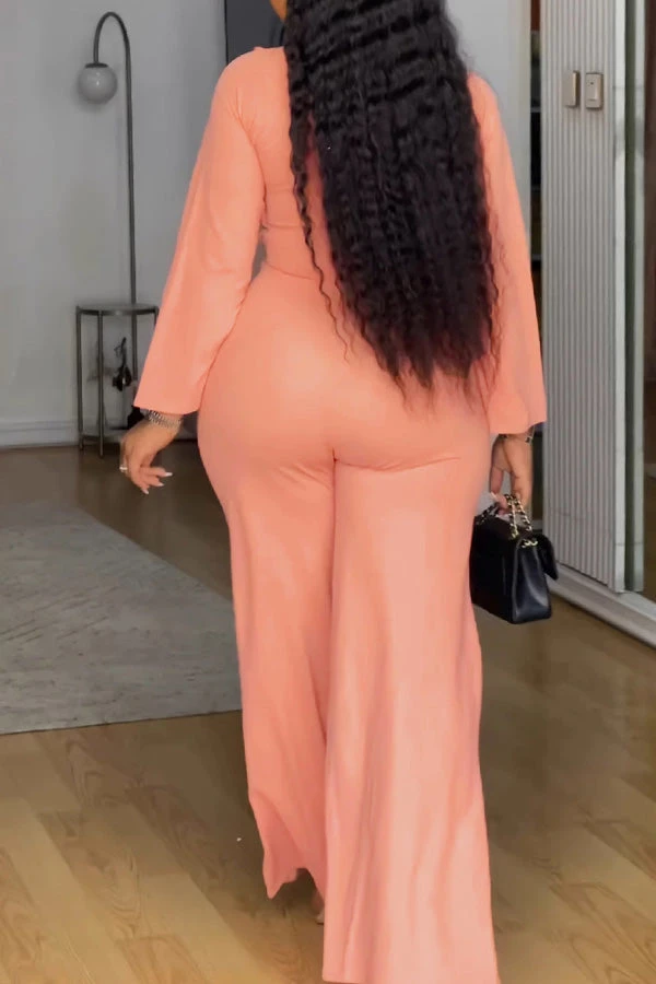 Chic Chest Hollow Straight Jumpsuit* 2 Chic Chest Hollow Straight Jumpsuit* - Image 2