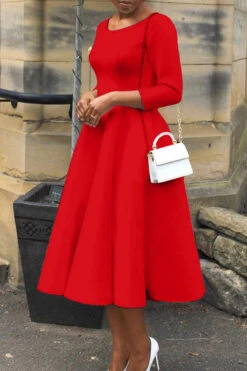 So Splendid 3/4 Sleeve Swing Dress 36 So Splendid 3/4 Sleeve Swing Dress -Acorpstyle XTYS621 RE 2