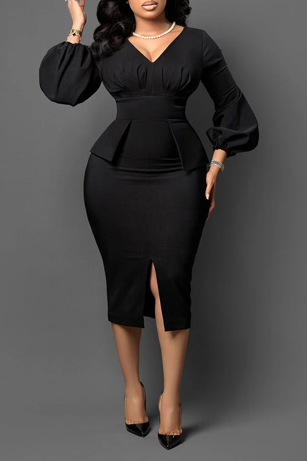Body Hug Slitted Bodycon Dress 8 Body Hug Slitted Bodycon Dress - Image 8