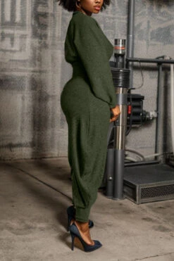 Deep V Neck Batwing Sleeve Jumpsuit -Acorpstyle XTYS718 AG 4