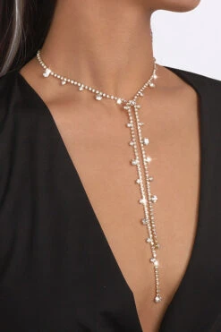 Rhinestone Long Tassel Necklace 6 Rhinestone Long Tassel Necklace -Acorpstyle XTZ0377 SI 3