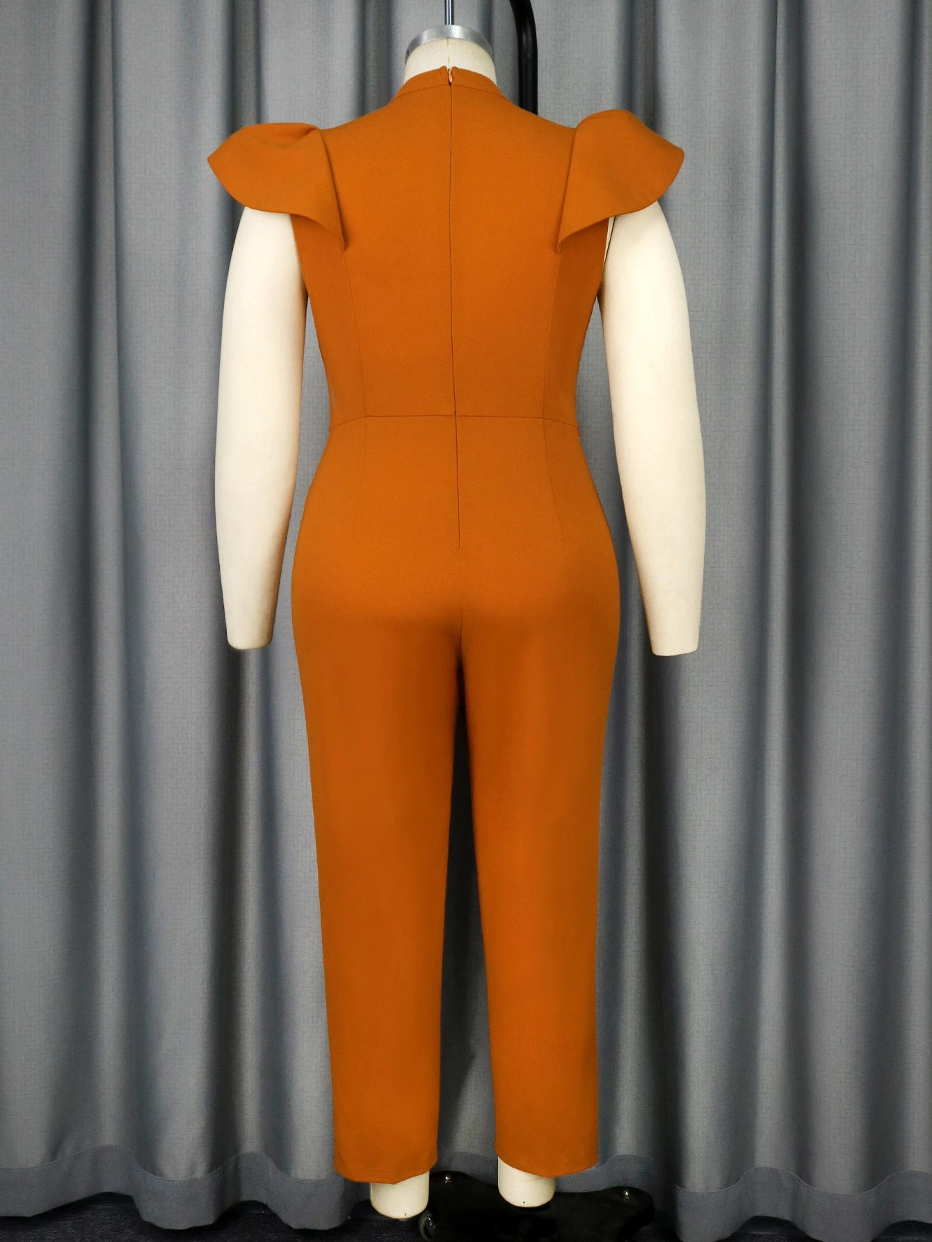 Elegant Keyhole Neck Flutter Sleeve Jumpsuit 6 Elegant Keyhole Neck Flutter Sleeve Jumpsuit - Image 6