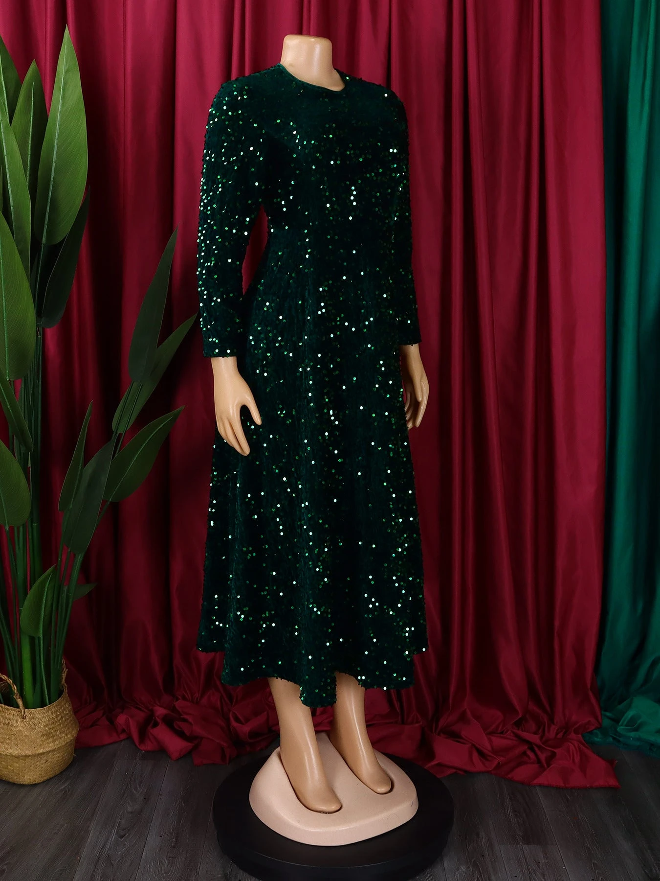 Sparkly Sequin A-line Evening Dress 16 Sparkly Sequin A-line Evening Dress - Image 16