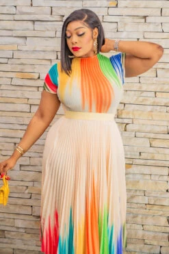 Pleated Print Short Sleeve Midi Dresses 10 Pleated Print Short Sleeve Midi Dresses -Acorpstyle ee93d0e8 faa2 4bc0 930f 7b86794baf52